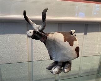 Todd Warner Mini steer sculpture, others available including bull dog, cow, warthog, raccoon. Photo 1 of 4