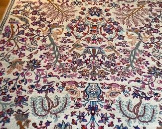 Kerman transitional cotton rug. Measures 9' 9" x 5' 3". Photo 1 of 3