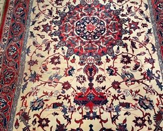 16th Century reproduction Persian rug. Made in China. Circa 1920s. Measures 8'3" x 5'1". Photo 1 of 3