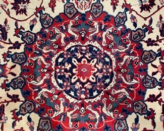 16th Century reproduction Persian rug. Made in China. Circa 1920s. Measures 8'3" x 5'1". Photo 3 of 3