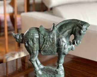 Carved Jade Tang Horse statue.  Xian, China. Photo 1 of 2 