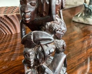 Carved wood African sculpture