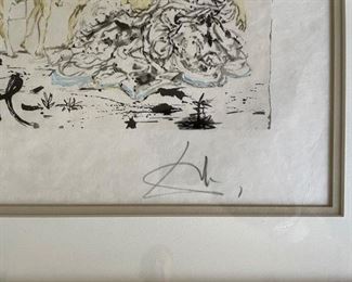 Salvador Dali, Don Quixote L'Age d'Or, lithograph on paper, 1957. Number 152/300.  Photo 3 of 3