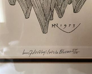Jacques Hnizdovsky. Iris In Bloom. Signed and numbered woodcut. Photo 2 of 2