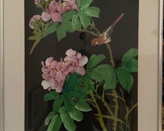 Chinese silk signed by artist