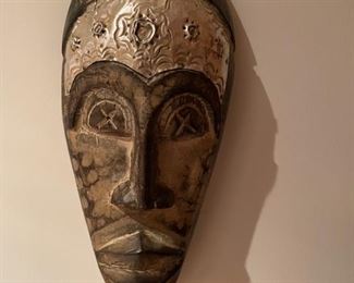 Carved African masks.