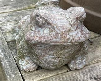 Frog garden statue.