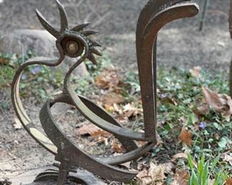 Robert Cumpston Rooster outdoor sculpture.