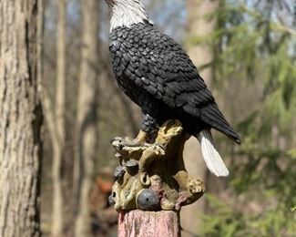Decorative bald eagle.