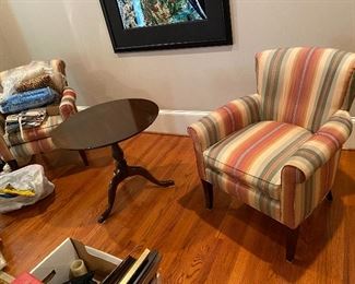 Pair of vintage Stickley occasional upholstered chairs