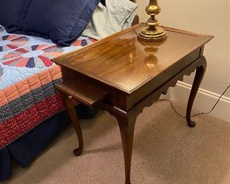 HARDEN regency style side table with two pull out shelves 