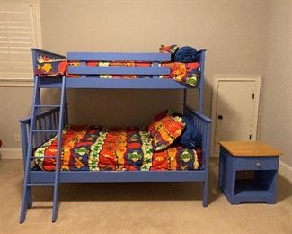 matching nightstand with kids full size bunk bed