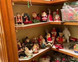 Vintage Santa’s, bears, etc 