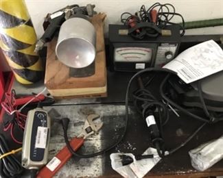 Safety Tape, Paint Sprayer and other garage items.