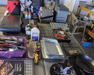 Grill and camping gear