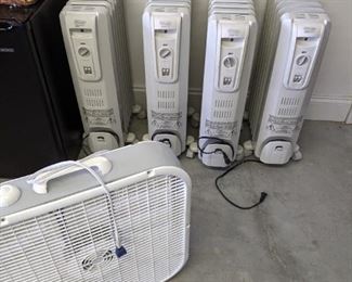 Fan and radiators