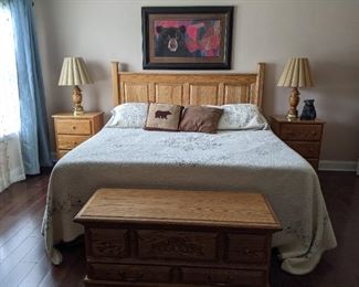 King Tennessee Oak Bed
