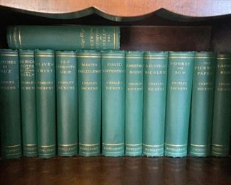 Set of First Edition Reprint Charles Dickens Books