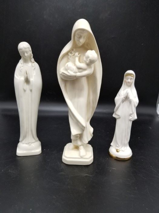 Vintage Madonna and Virgin Mary Porcelain Figurines