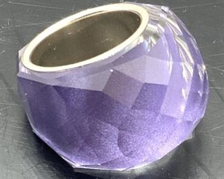 SWAROVSKI Signed Purple Crystal Nirvana Ring
