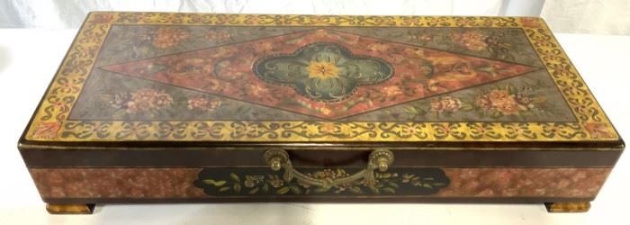 CASTILIAN IMPORTS Footed Lacquerware Keepsake Box
