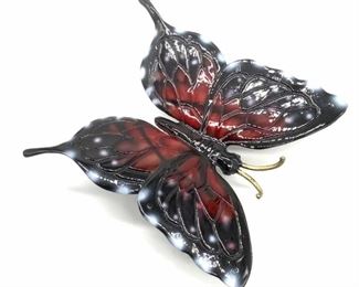 BARRY STEIN LE 2/1000 Red Monarch Bronze Sculpture
