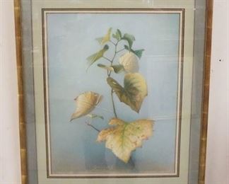 1116	FRAMED PASTEL BY WERNER GROSHANS TITLED *GRAPE LEAVES* 21 IN X 25 IN OVERALL
