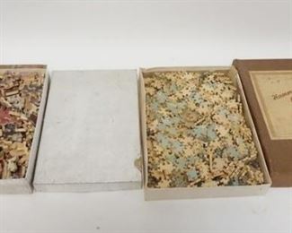 1143	LOT OF 2 ANTIQUE WOOD JIG SAW PUZZLES, NUMBER OF PIECES UNCERTAIN
