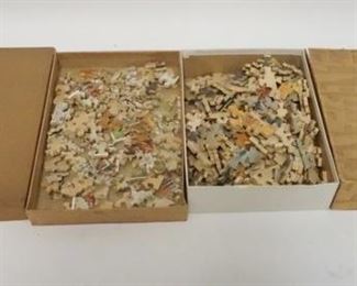 1144	LOT OF 2 ANTIQUE WOOD JIG SAW PUZZLES, NUMBER OF PIECES UNCERTAIN
