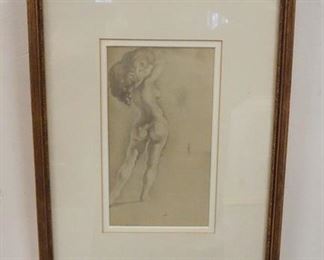 1176	LARGE FRAMED SIGNED WATERCOLOR 1957 OF STILL LIFE, 17 1/4 IN X 23 3/4 IN
