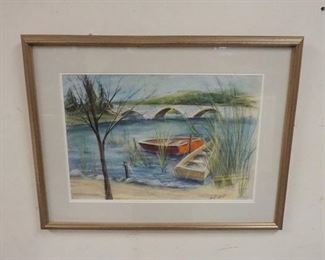 1186	FRAMED PASTEL SIGNED LOWE, 15 1/2 IN X 12 IN IMAGE
