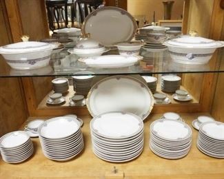 1244	83 PIECE LIMOGES DINNERWARE MADE FOR L BAMBERGER & CO, LARGE PLATTER IS 16 IN
