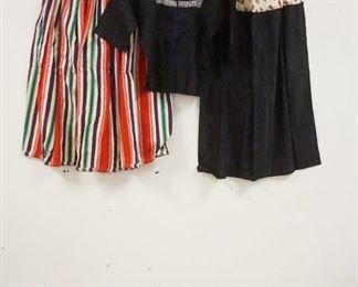 1280	VINTAGE OUTFIT W/ WOODEN SHOES. LOT INCLUDES AN EMBROIDERED SHIRT, STRIPED SKIRT & APRON. VARYING DEGREES OF WEAR AS FOUND. 
