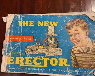 Vintage 1951 Erector Set detail of guide.