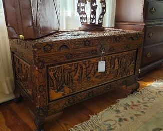 91.) Second and larger camphor chest. 