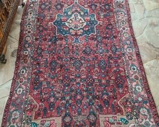 30.) Oriental wool carpet 9'7" x 4'4" 