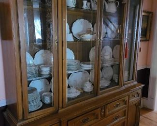 55.) Maker: Una Gusta San Moreno China Cabinet 74"w x 18"d x 86"h.