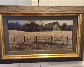 83.) Framed Oil on Board signed by Butler Brown '79. 22" x 14".