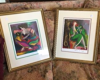Linda Le Kinff Signed Serigraphs on wove paper, signed in pencil