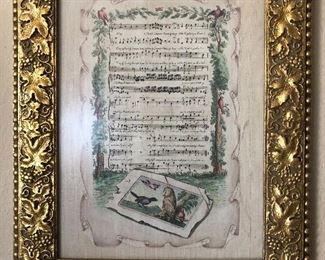 Framed Sheet Music - Midcentury