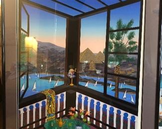 Serigraph Egyptian Atmosphere 192/350 by Franch Ledan signed in pencil