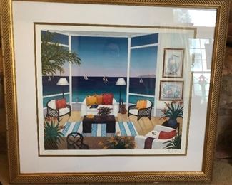 Serigraph Interior with Williams by Fanch Ledan, pencil signed