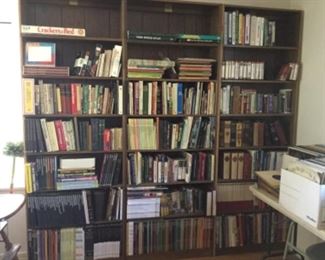 Books, but no records. Music CD’s and lots of movie DVD’s !!