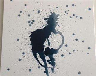 Connor Grove Blue Ink Spot Original Painting