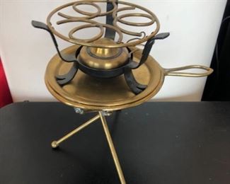 Vintage Iron Brass Chafing DishPlate