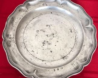 1750s Louis XVIII Pewter Plate