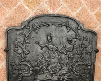 Cast Iron Danseuses Louis XV Chimney Plaque