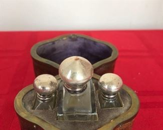 Antique 1800s Perfume Bottle Traveling Set