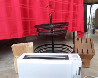 Krups Bagel Toaster, Fruit Stand, Knife Blocks