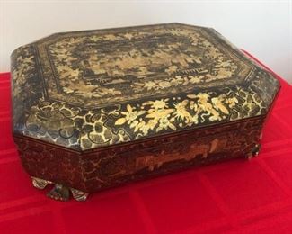 Asian Painted Bento Decorative Serving Box
